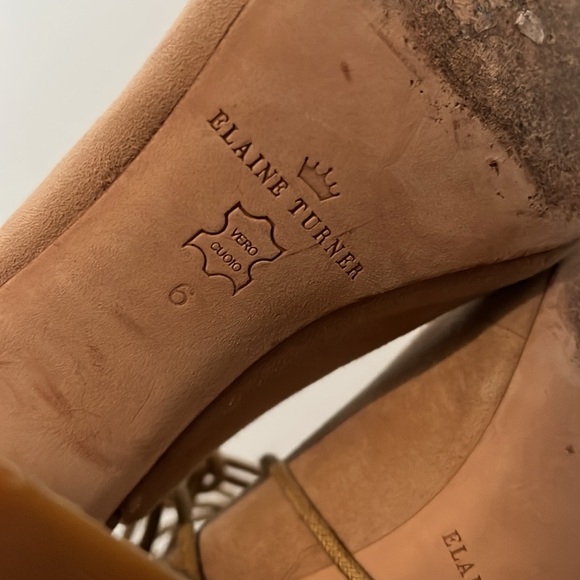 Elaine Turner leather heeled gladiator sandals size 6 - Picture 6 of 6